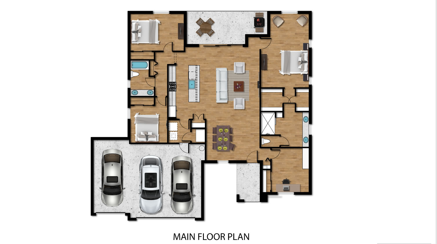 3-4 Bedroom Floor Plan
