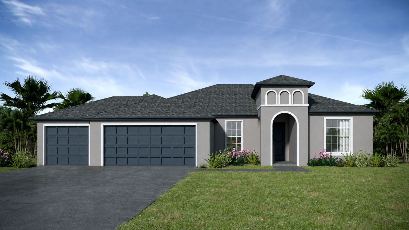 Elevation A 3-Car Garage