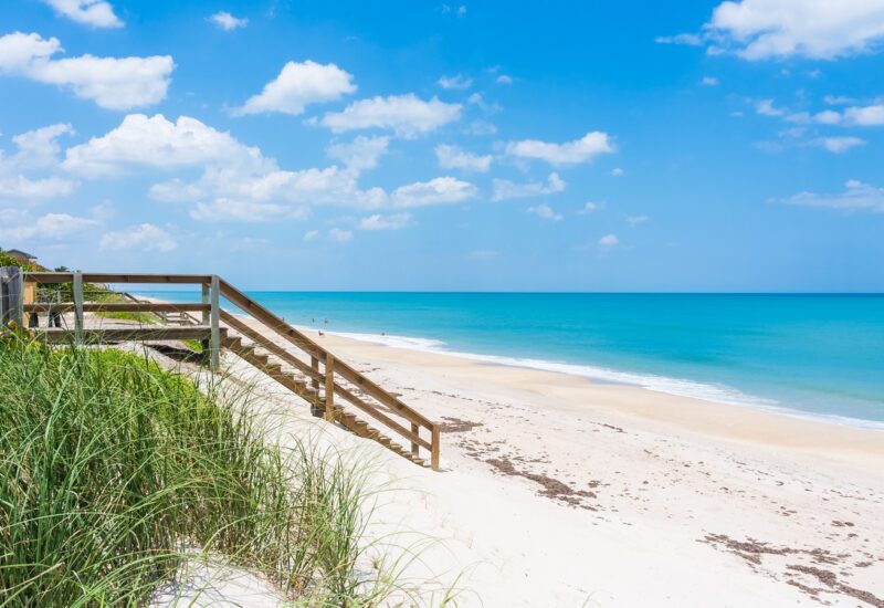 Wooden,Stairs,To,The,Beach,By,The,Ocean,From,A
